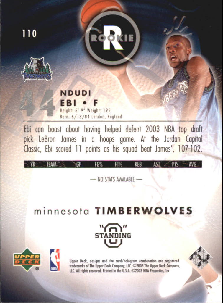 2003/2004 Standing O (Upper Deck) Basketball Part 2 Die Cuts/Embossed - Picture 169 of 173