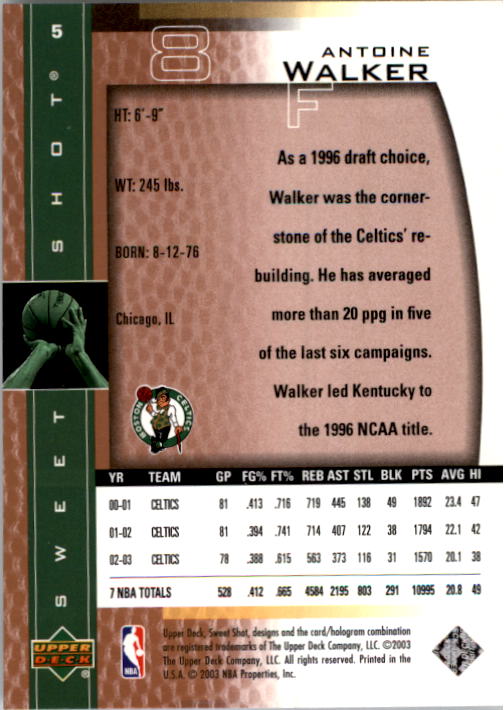 2003/2004 Sweet Shot (Upper Deck) Basketball - Picture 213 of 221
