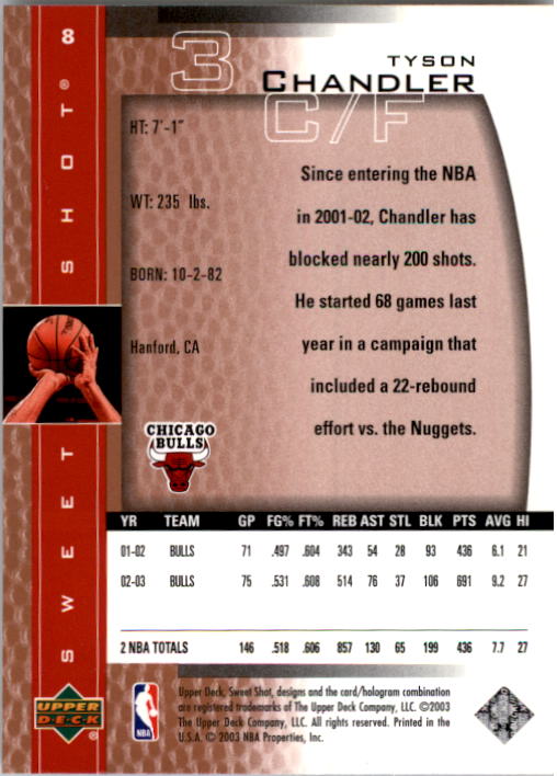 2003/2004 Sweet Shot (Upper Deck) Basketball - Picture 207 of 221