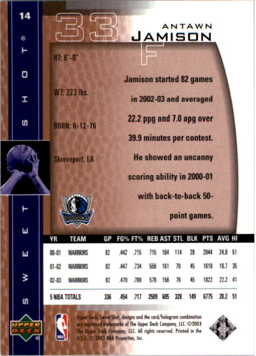 2003/2004 Sweet Shot (Upper Deck) Basketball - Picture 197 of 221