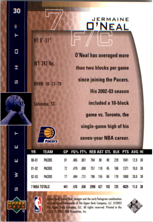 2003/2004 Sweet Shot (Upper Deck) Basketball - Picture 165 of 221