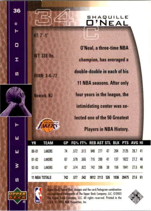 2003/2004 Sweet Shot (Upper Deck) Basketball - Picture 153 of 221