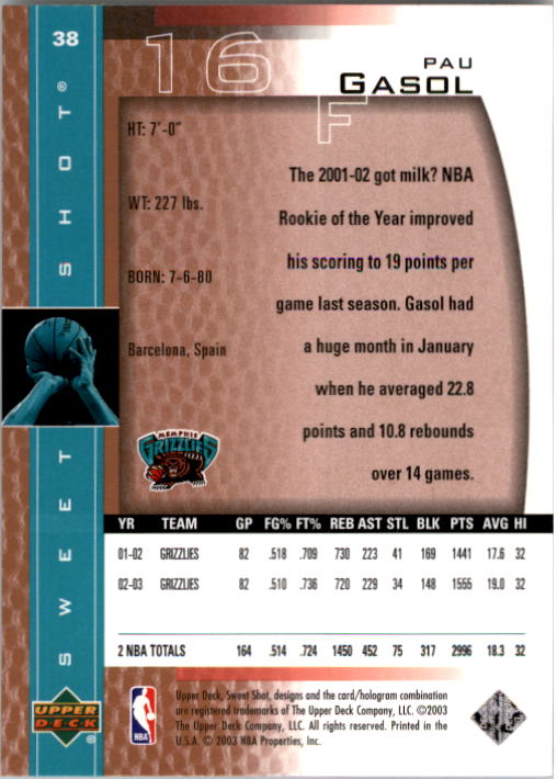 2003/2004 Sweet Shot (Upper Deck) Basketball - Picture 149 of 221
