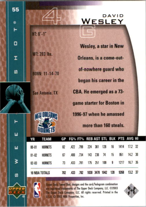 2003/2004 Sweet Shot (Upper Deck) Basketball - Picture 115 of 221