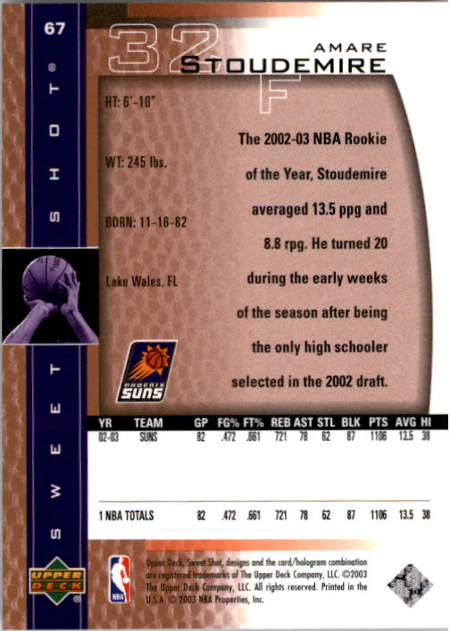 2003/2004 Sweet Shot (Upper Deck) Basketball - Picture 91 of 221