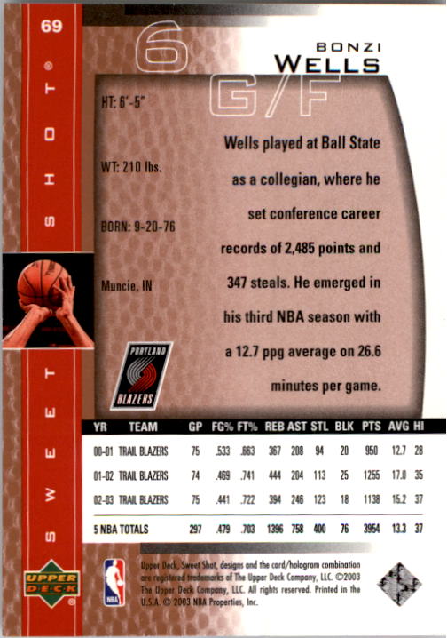 2003/2004 Sweet Shot (Upper Deck) Basketball - Picture 87 of 221