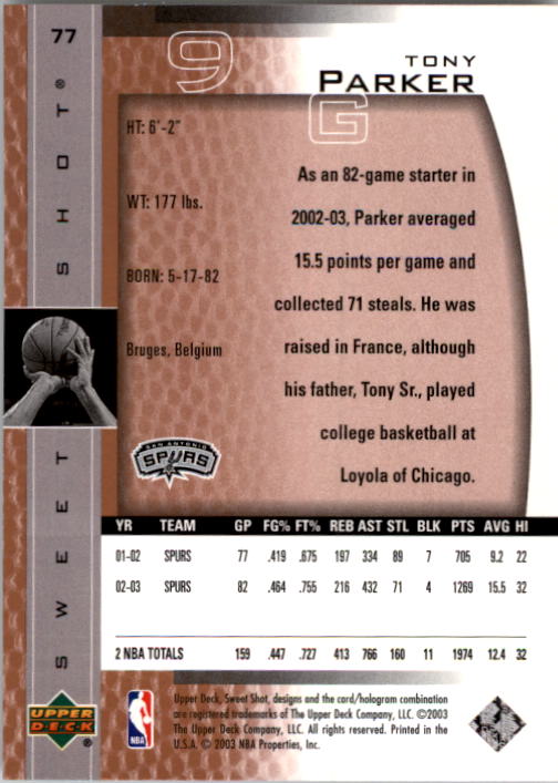 2003/2004 Sweet Shot (Upper Deck) Basketball - Picture 71 of 221