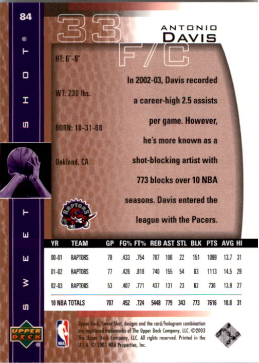 2003/2004 Sweet Shot (Upper Deck) Basketball - Picture 57 of 221