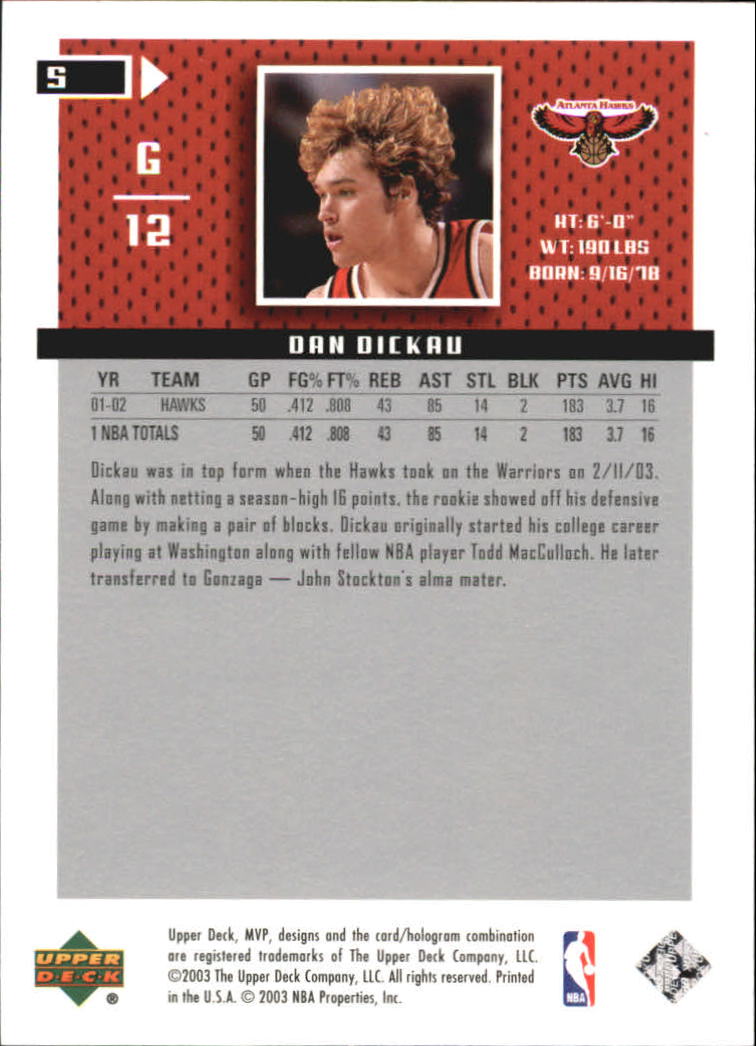 2003/2004 MVP (Upper Deck) Basketball Part 2 Parallel Cards - Picture 11 of 177