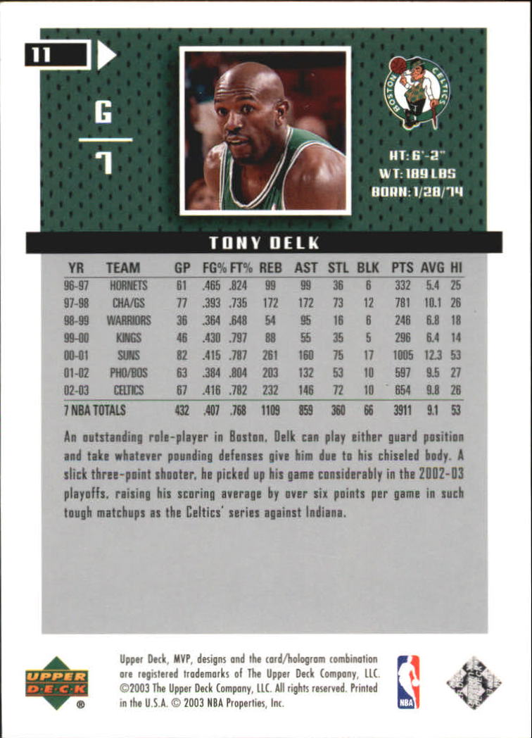 2003/2004 MVP (Upper Deck) Basketball Part 2 Parallel Cards - Picture 17 of 177