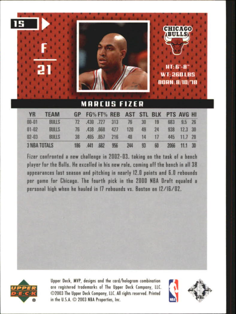 2003/2004 MVP (Upper Deck) Basketball Part 2 Parallel Cards - Picture 19 of 177
