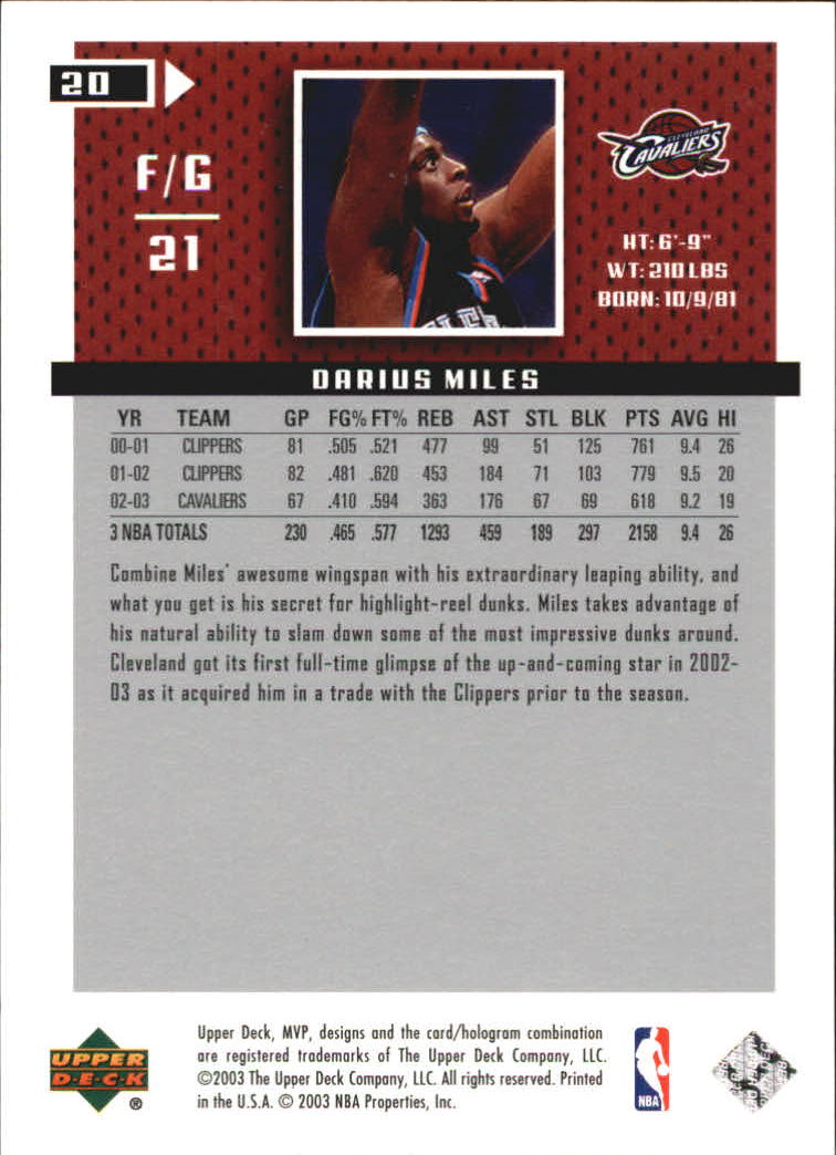 2003/2004 MVP (Upper Deck) Basketball Part 2 Parallel Cards - Picture 21 of 177
