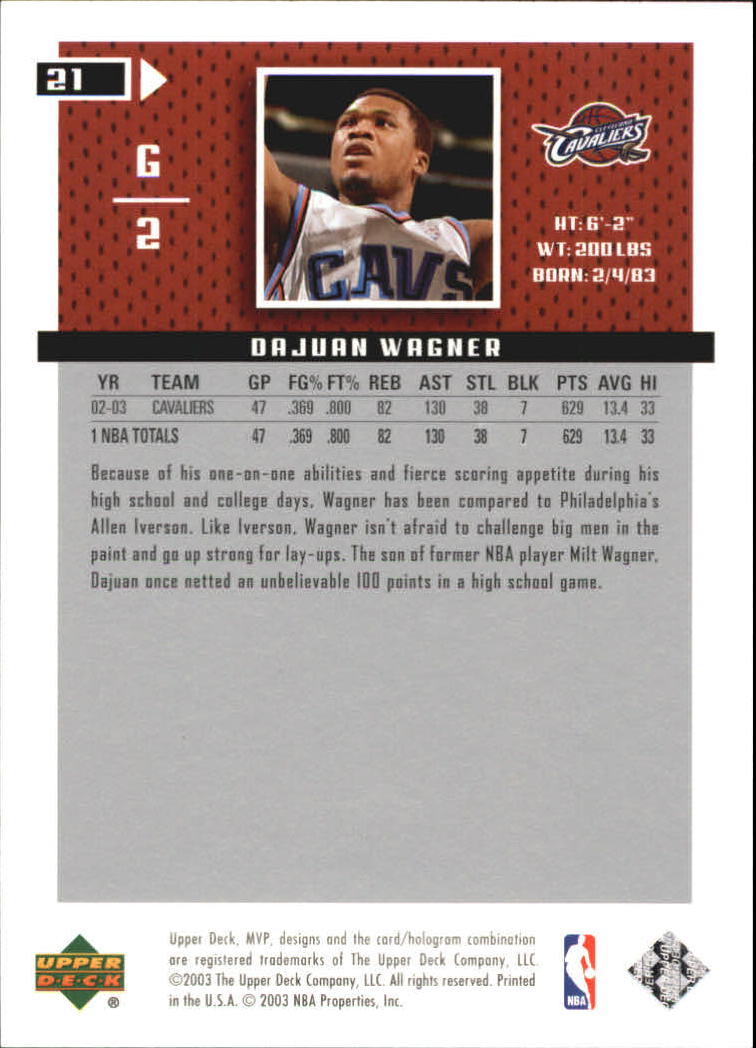 2003/2004 MVP (Upper Deck) Basketball Part 2 Parallel Cards - Picture 23 of 177