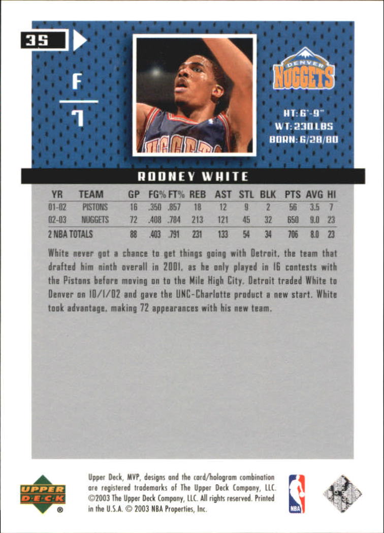 2003/2004 MVP (Upper Deck) Basketball Part 2 Parallel Cards - Picture 39 of 177