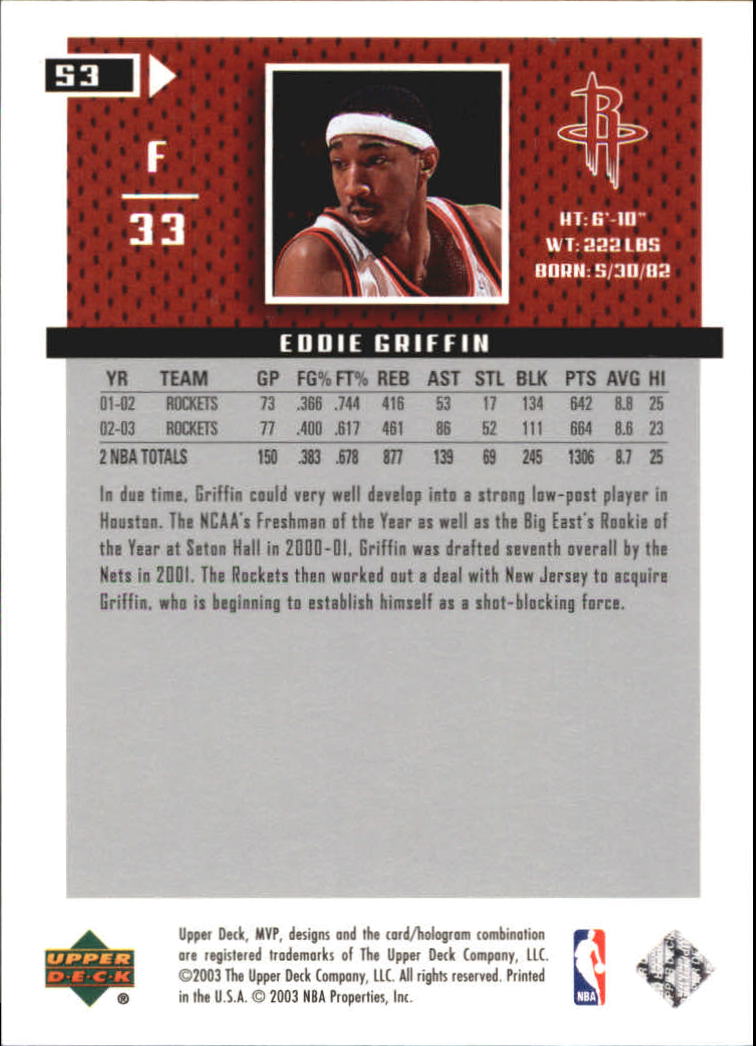 2003/2004 MVP (Upper Deck) Basketball Part 2 Parallel Cards - Picture 57 of 177