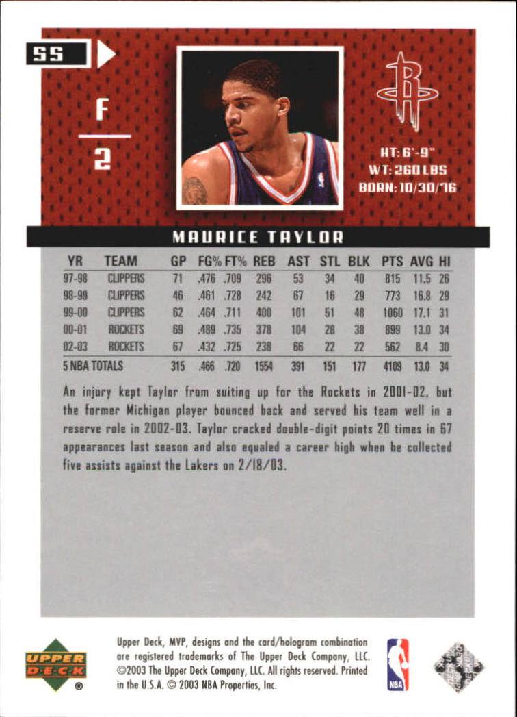 2003/2004 MVP (Upper Deck) Basketball Part 2 Parallel Cards - Picture 59 of 177