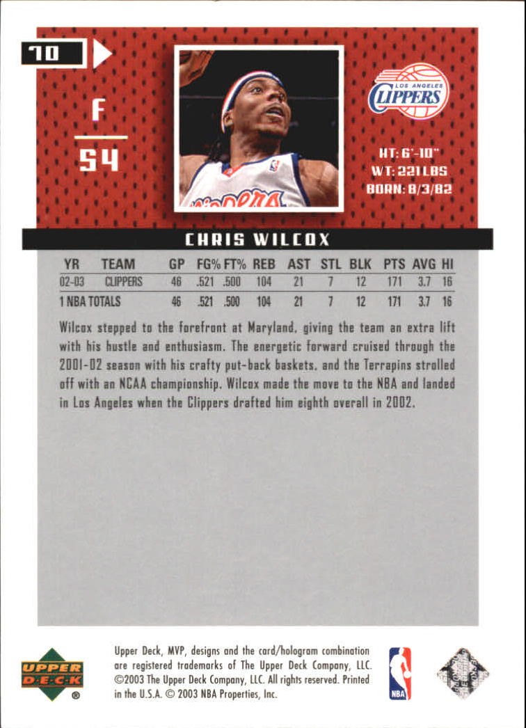 2003/2004 MVP (Upper Deck) Basketball Part 2 Parallel Cards - Picture 71 of 177