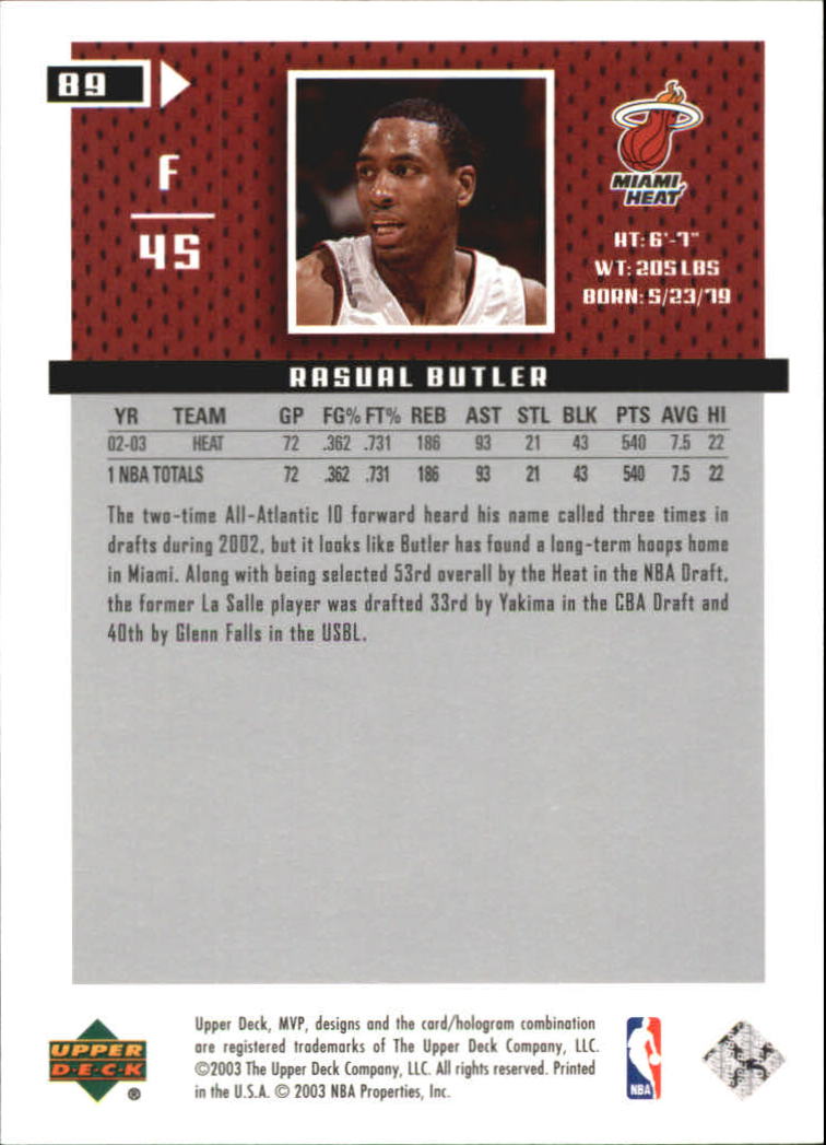 2003/2004 MVP (Upper Deck) Basketball Part 2 Parallel Cards - Picture 85 of 177