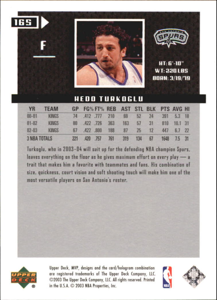 2003/2004 MVP (Upper Deck) Basketball Part 2 Parallel Cards - Picture 147 of 177