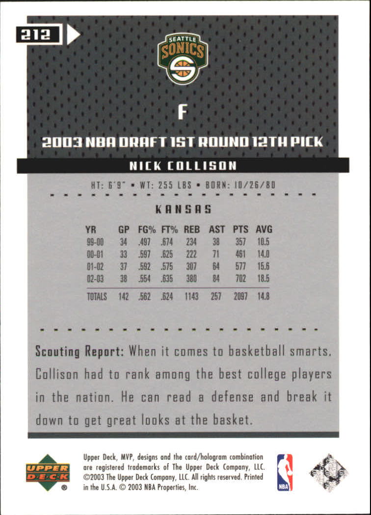 2003/2004 MVP (Upper Deck) Basketball Part 2 Parallel Cards - Picture 169 of 177
