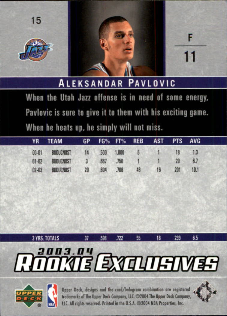 2003/2004 Rookie Exclusives (Upper Deck) Basketball - Picture 29 of 150