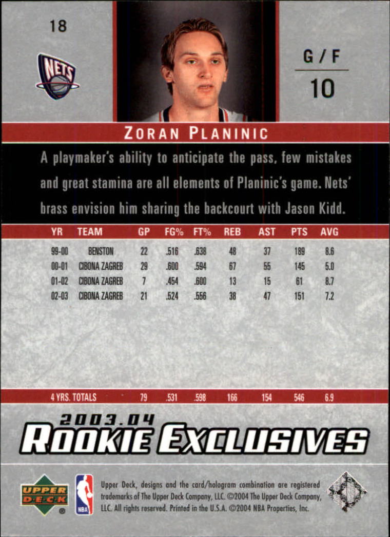 2003/2004 Rookie Exclusives (Upper Deck) Basketball - Picture 35 of 150