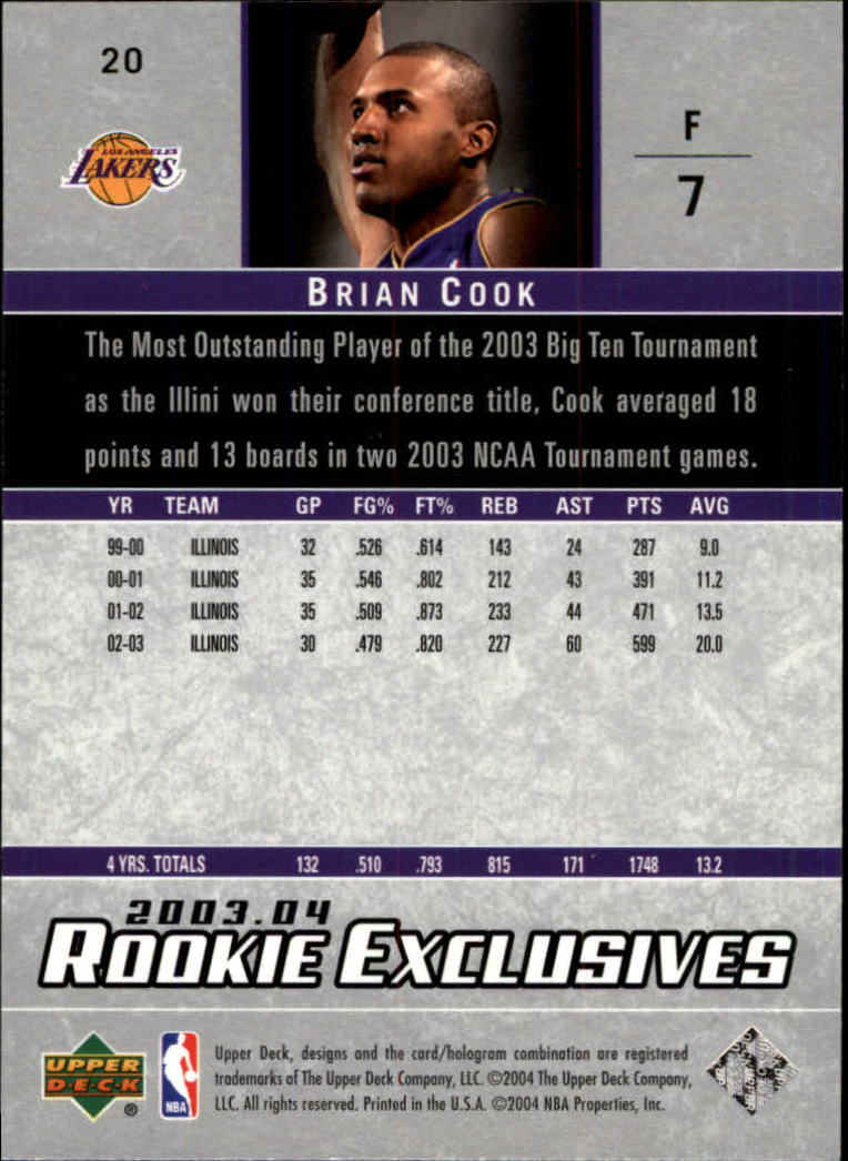 2003/2004 Rookie Exclusives (Upper Deck) Basketball - Picture 39 of 150