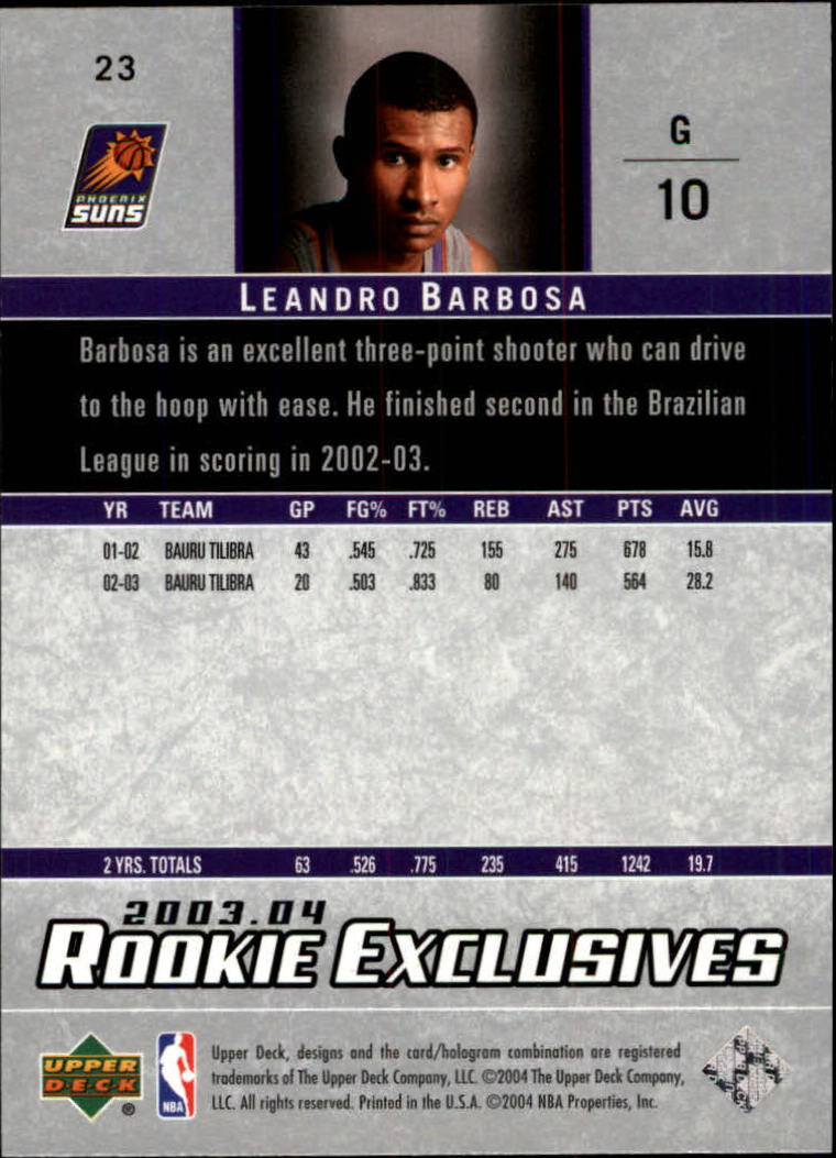 2003/2004 Rookie Exclusives (Upper Deck) Basketball - Picture 45 of 150
