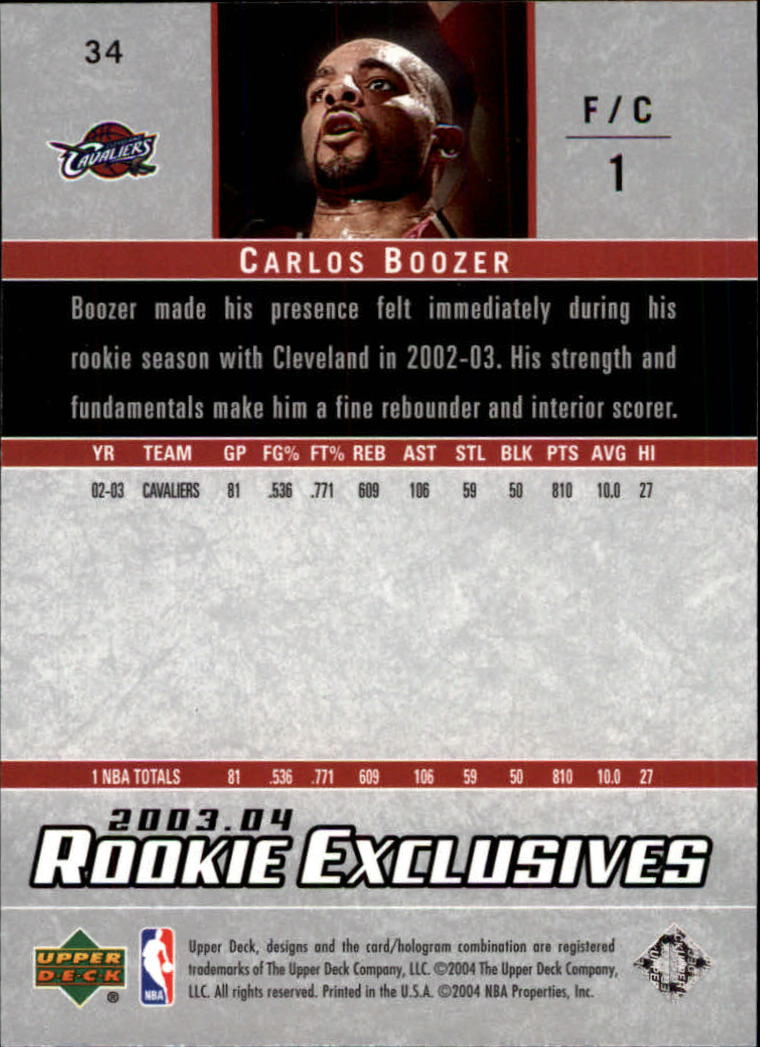 2003/2004 Rookie Exclusives (Upper Deck) Basketball - Picture 67 of 150