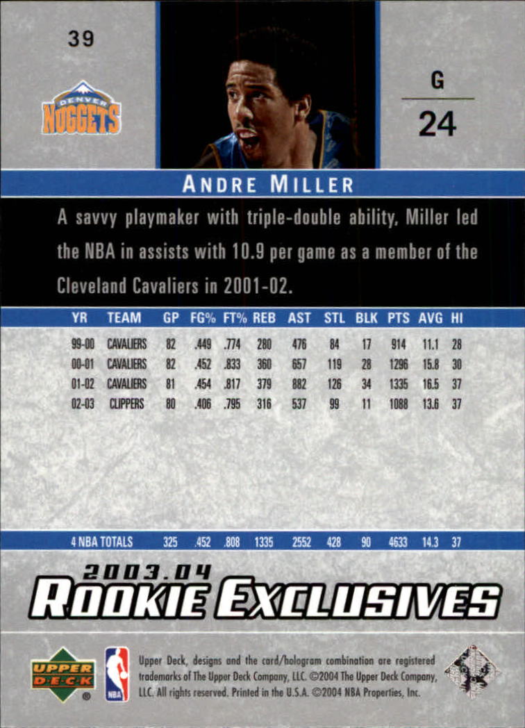 2003/2004 Rookie Exclusives (Upper Deck) Basketball - Picture 77 of 150