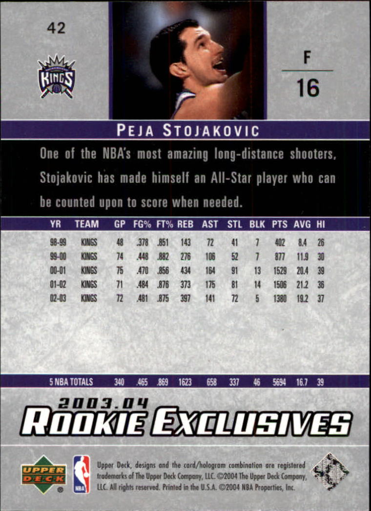 2003/2004 Rookie Exclusives (Upper Deck) Basketball - Picture 83 of 150