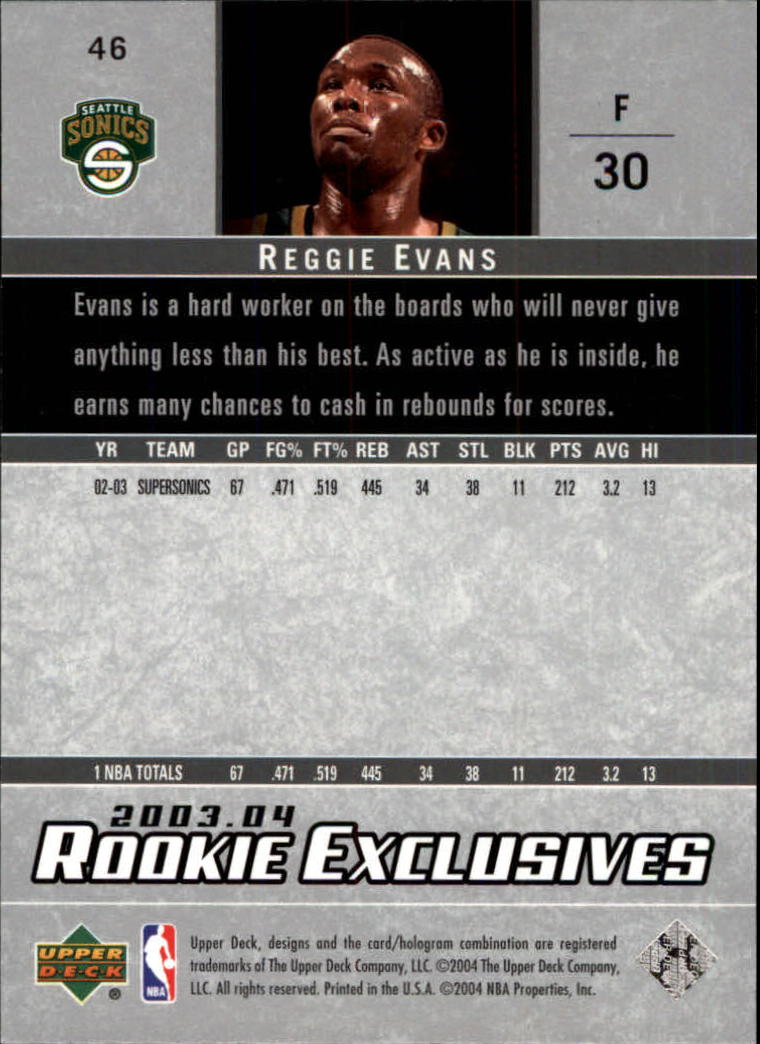 2003/2004 Rookie Exclusives (Upper Deck) Basketball - Picture 91 of 150