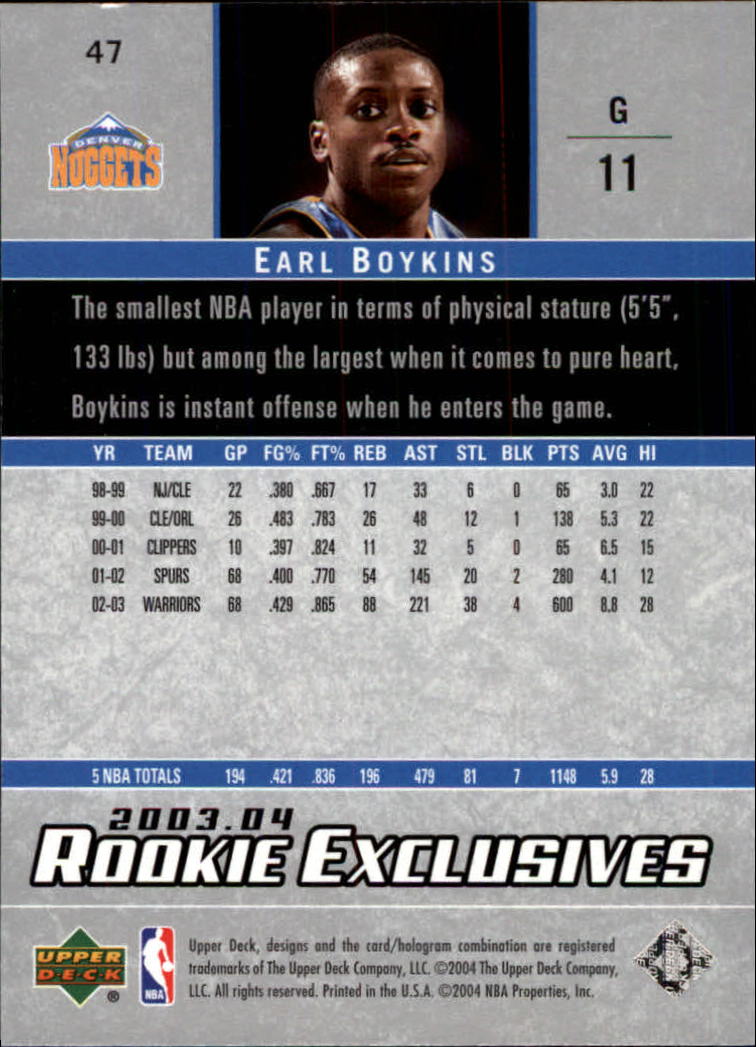 2003/2004 Rookie Exclusives (Upper Deck) Basketball - Picture 93 of 150