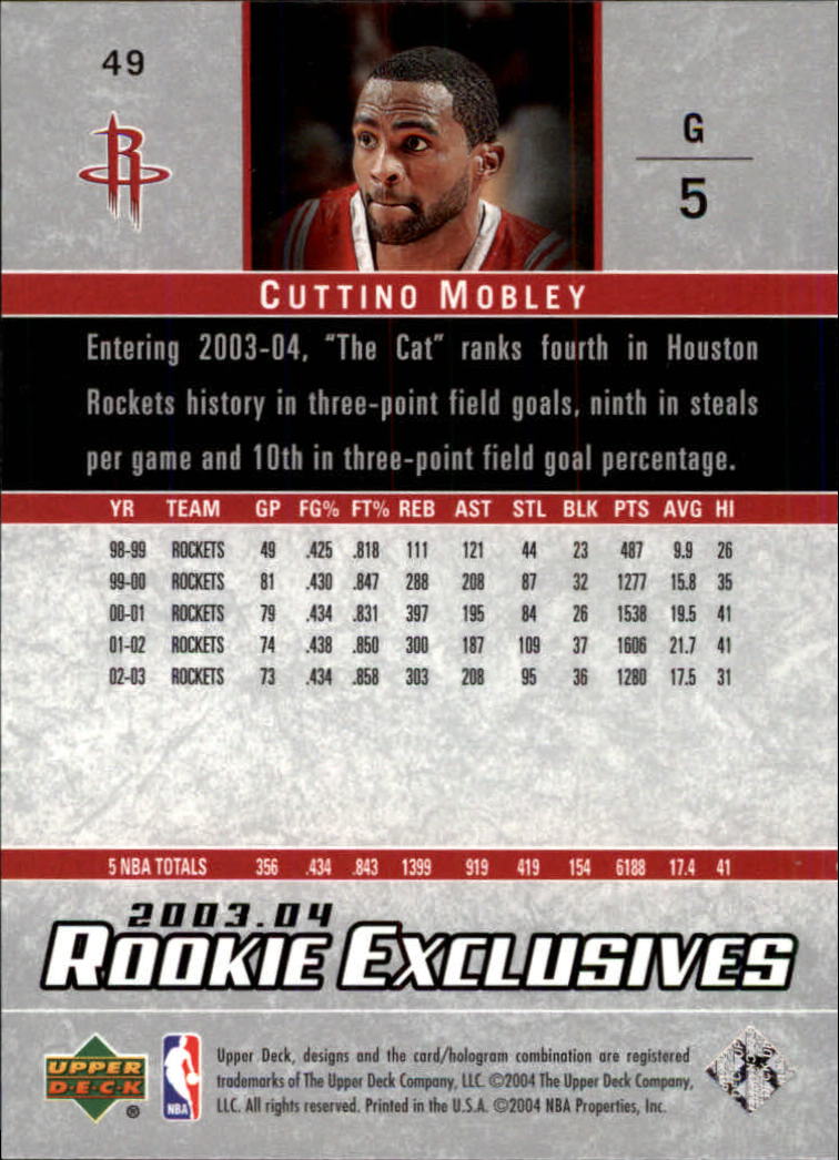 2003/2004 Rookie Exclusives (Upper Deck) Basketball - Picture 97 of 150