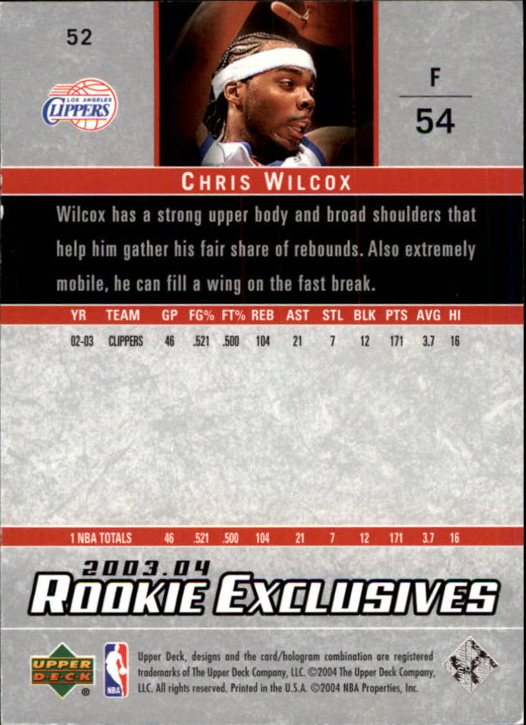 2003/2004 Rookie Exclusives (Upper Deck) Basketball - Picture 103 of 150