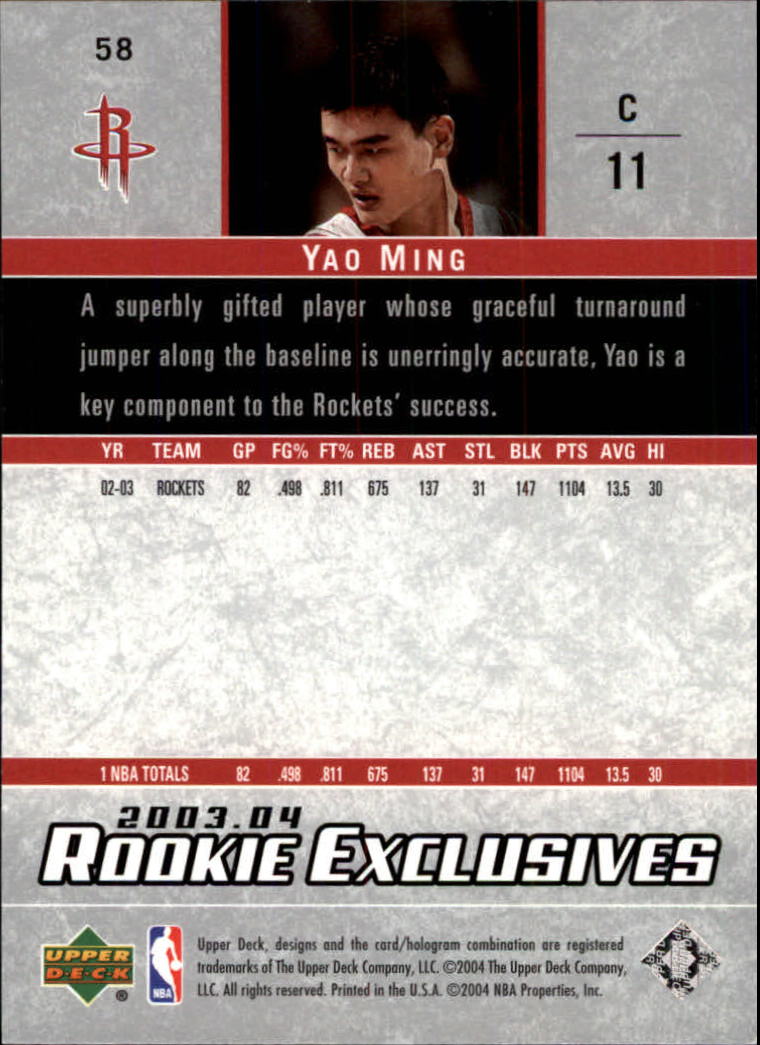 2003/2004 Rookie Exclusives (Upper Deck) Basketball - Picture 115 of 150