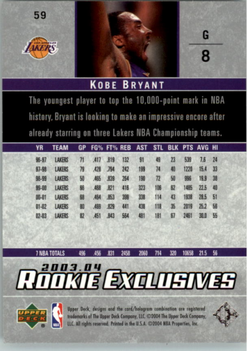 2003/2004 Rookie Exclusives (Upper Deck) Basketball - Picture 117 of 150