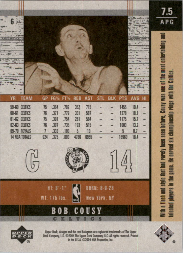 2003/2004 Legends Throwback (Upper Deck) Basketball - Picture 11 of 189