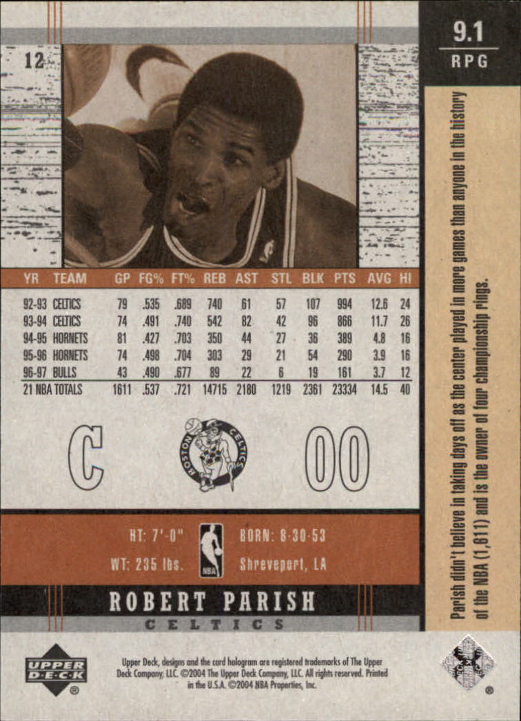 2003/2004 Legends Throwback (Upper Deck) Basketball - Picture 23 of 189