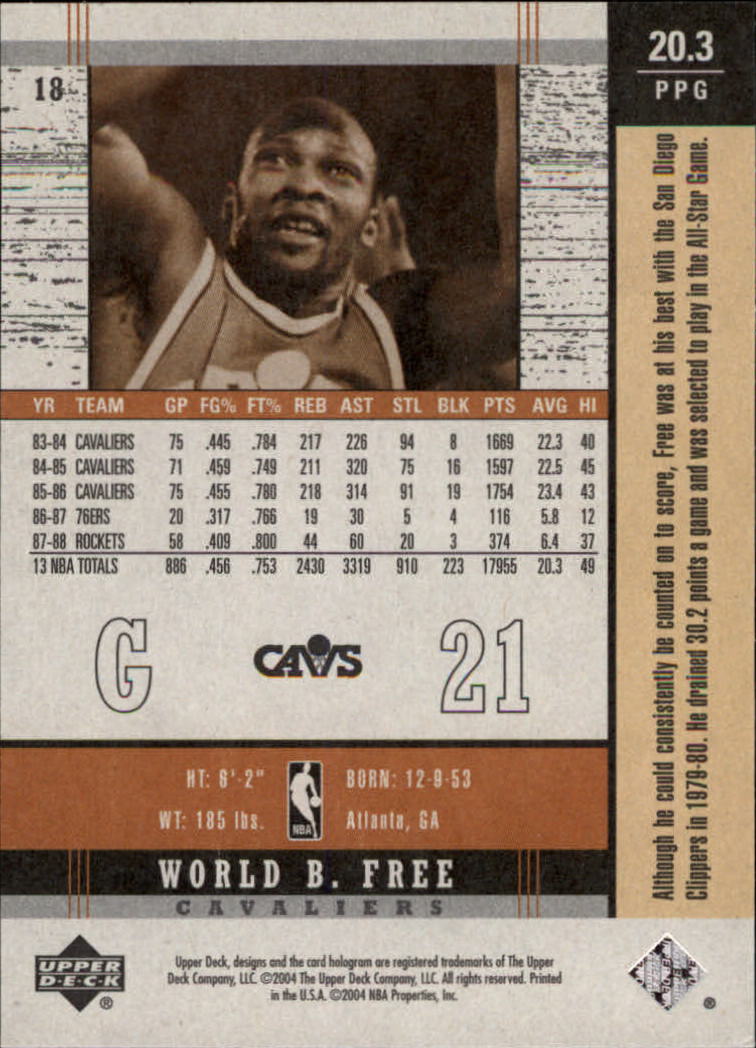2003/2004 Legends Throwback (Upper Deck) Basketball - Picture 35 of 189