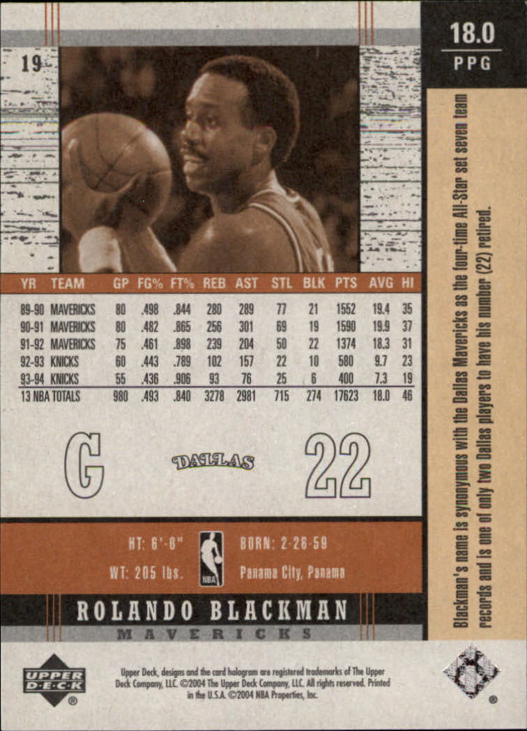 2003/2004 Legends Throwback (Upper Deck) Basketball - Picture 37 of 189