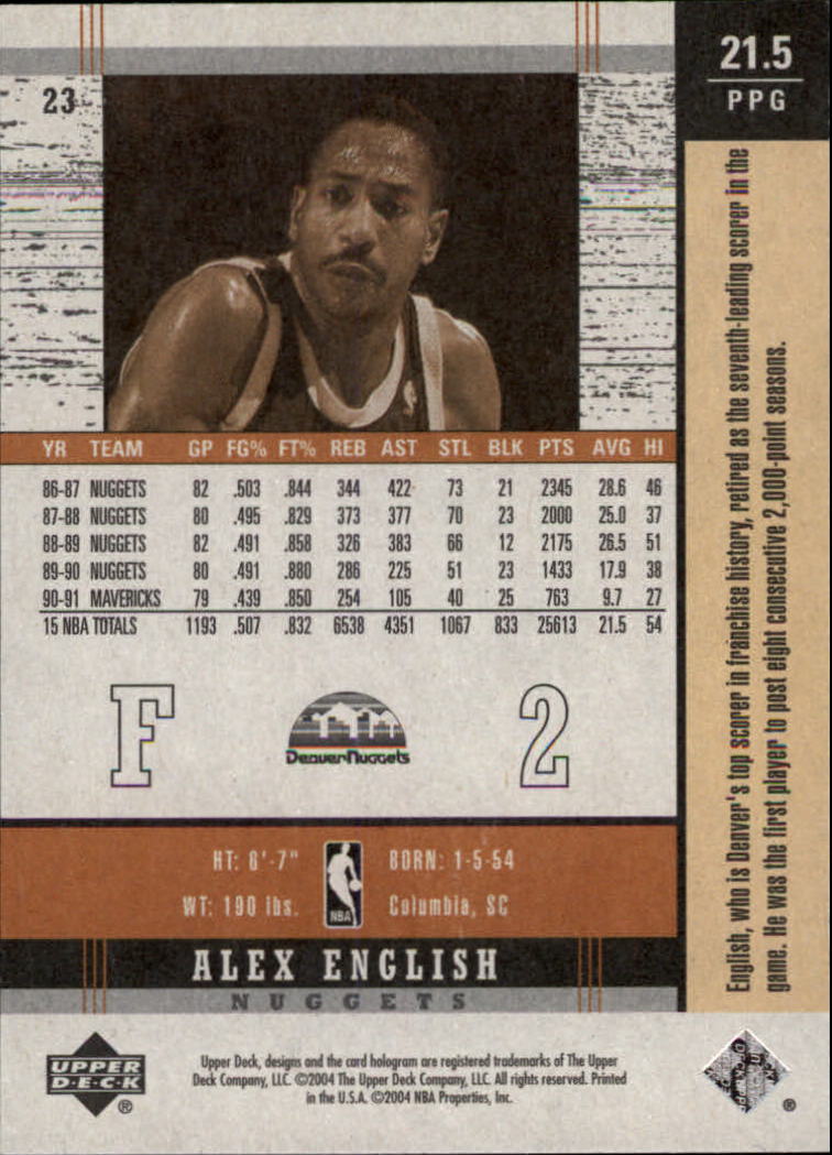 2003/2004 Legends Throwback (Upper Deck) Basketball - Picture 45 of 189