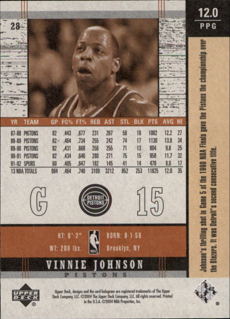 2003/2004 Legends Throwback (Upper Deck) Basketball - Picture 53 of 189