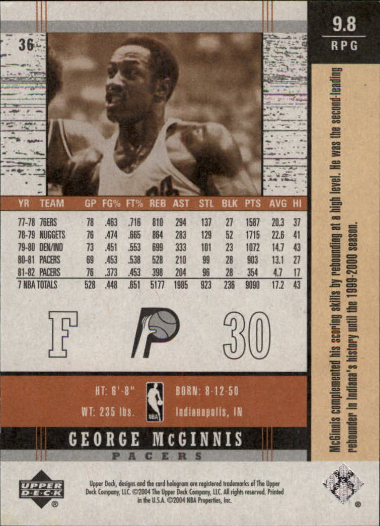 2003/2004 Legends Throwback (Upper Deck) Basketball - Picture 69 of 189