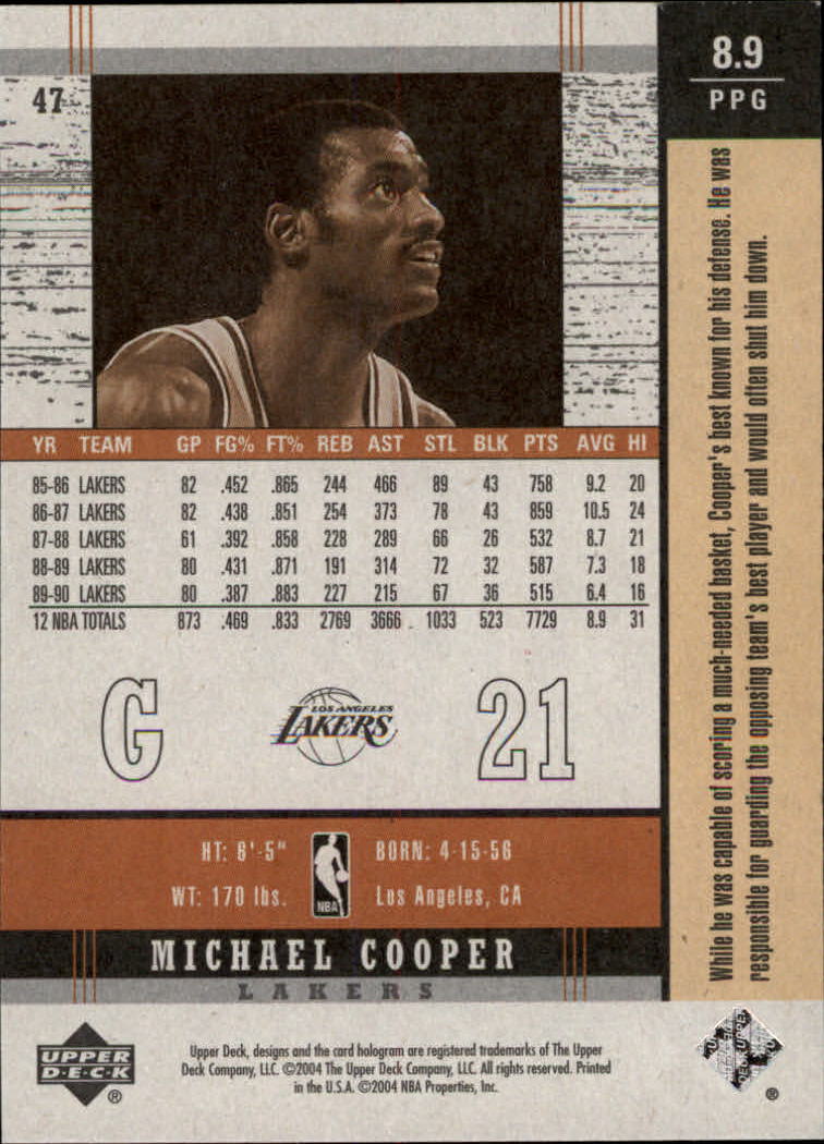 2003/2004 Legends Throwback (Upper Deck) Basketball - Picture 89 of 189