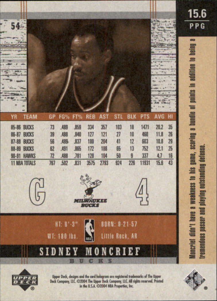 2003/2004 Legends Throwback (Upper Deck) Basketball - Picture 103 of 189