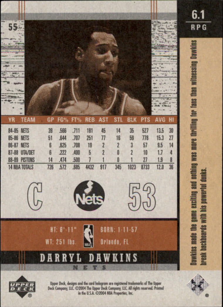 2003/2004 Legends Throwback (Upper Deck) Basketball - Picture 105 of 189