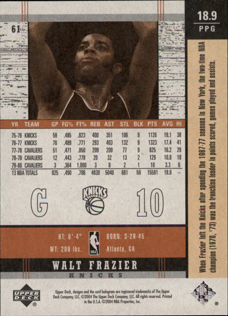 2003/2004 Legends Throwback (Upper Deck) Basketball - Picture 117 of 189