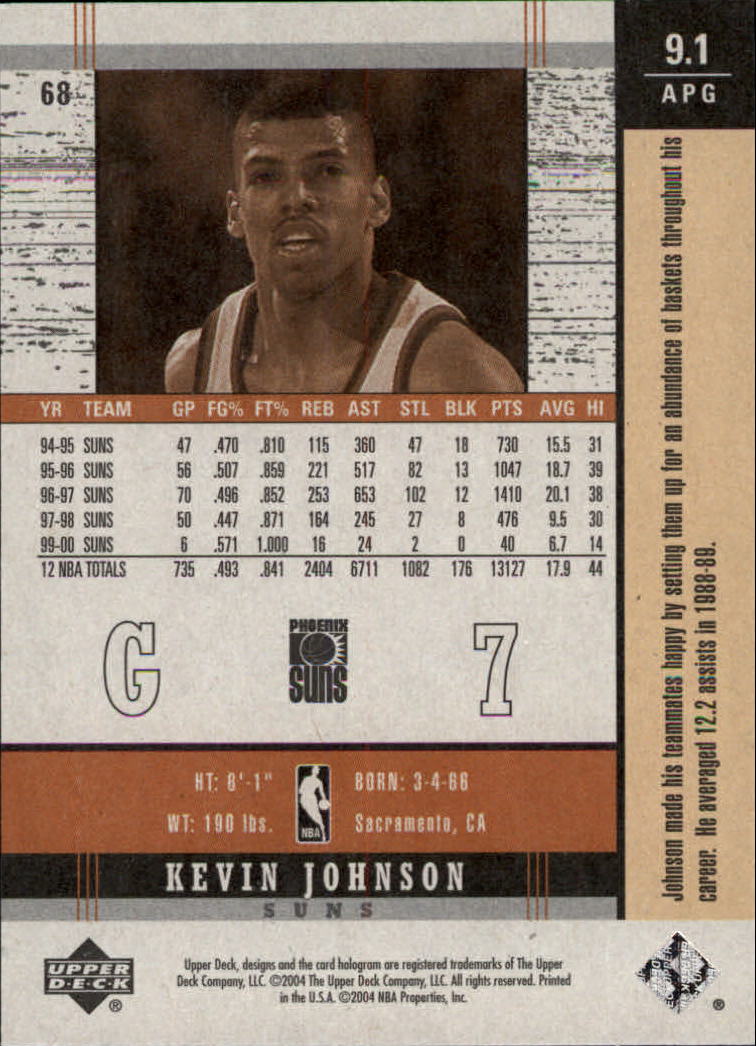 2003/2004 Legends Throwback (Upper Deck) Basketball - Picture 131 of 189