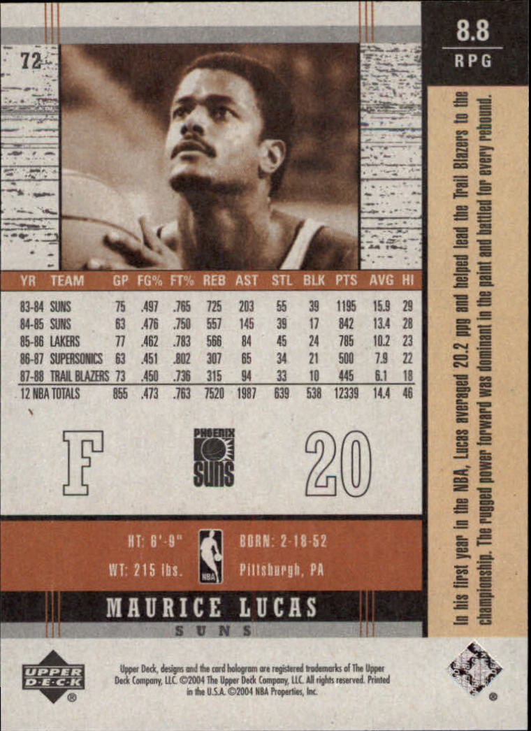 2003/2004 Legends Throwback (Upper Deck) Basketball - Picture 139 of 189